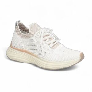 Sofft Trudy Knit Mesh Lace Up‎ Ivory Sneakers Size 8.5 Comfort Casual Shoes